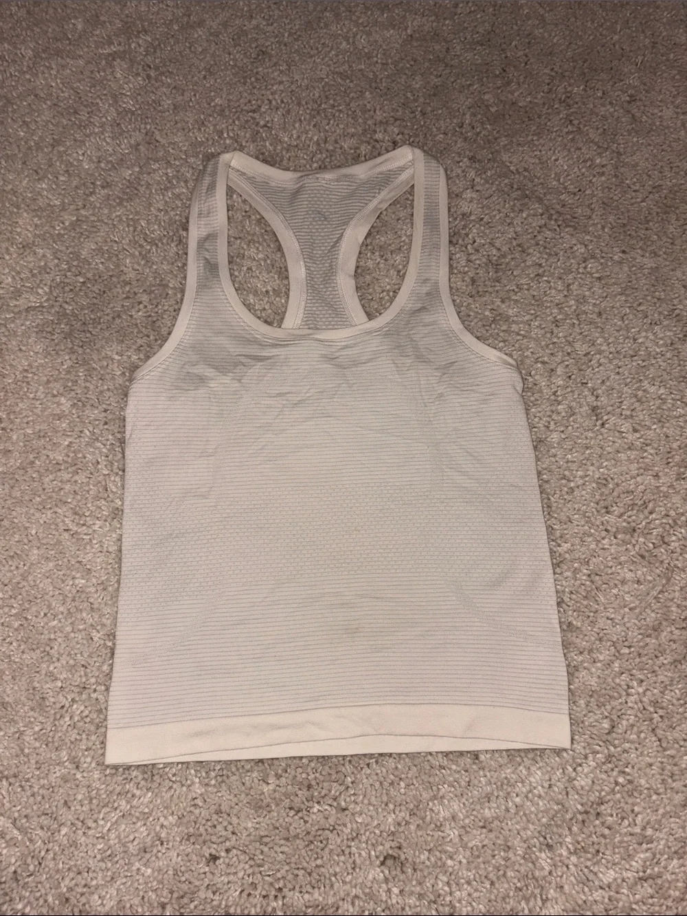 lululemon athletica Cream Racerback Tank Top